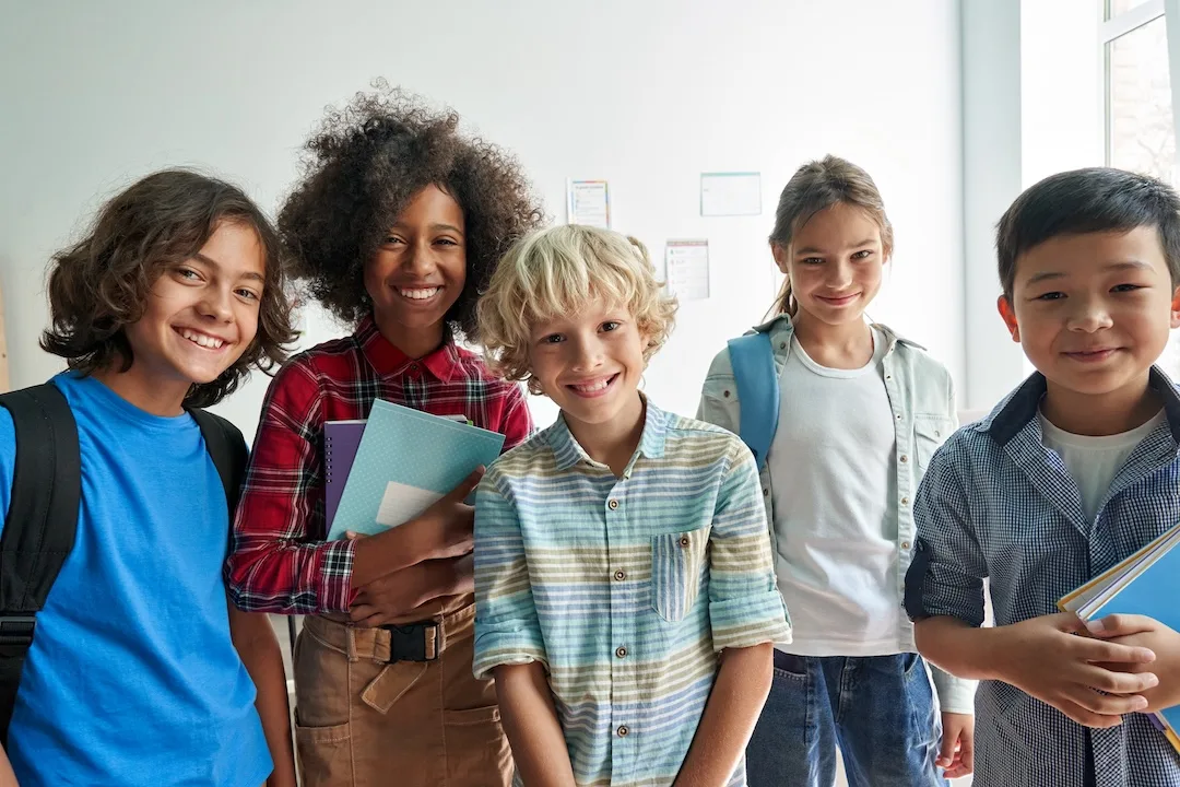 Students learning together in a classroom